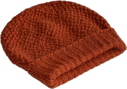 Invisible World Women's Baby Alpaca Wool Hat Knit Beanie Winter One Size Burnt Orange