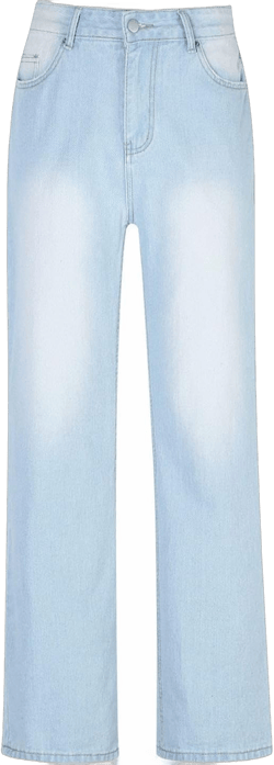 Women Casual Baggy Wide Leg Jeans Retro Loose Boyfriend Denim Long Pants Vintage Casual Jean Trousers Streetwear X-Large Light Blue