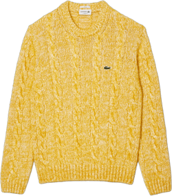 Unisex Cotton and Alpaca Wool Cable Knit Sweater