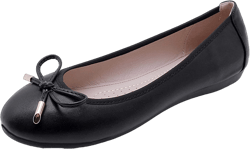 Stunner Women's Fashion Classic Slip-On Ballet Shoes Square Toe Flats 4.5 A Black