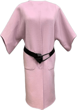 Dndrdhfb Women's Casual Lapel Long Coat Wool Windbreaker Regular Belted Coat Small Purple