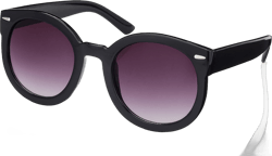 grinderPUNCH Trendy Round Polarized Sunglasses | Trendy Oversized Sunglasses for Women Men | Retro Round Polarized Sunglasses Navy 50 Millimeters