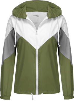 SoTeer Women's Waterproof Rain Jackets Lightweight Hooded Windbreaker Packable Active Outdoor Raincoat Army Green 3X-Large