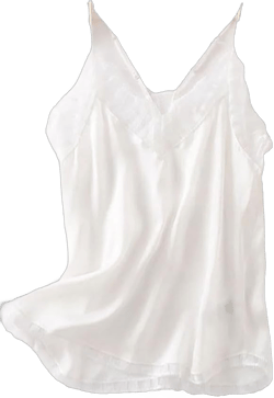 Women Silk Camisole Lace Chic Camis Spring Summer Solid Bottoming Shirt Medium White