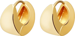 Small Chunky Gold Hoop Earrings For Women, 14k Gold Thick statement huggie hoop earrings Trendy Hoop Earrings Set Hypoallergenic Fashion Earrings Triangle hoop-Gold