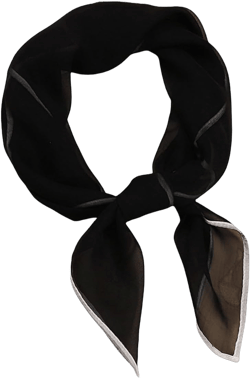 Wander Agio Hair Tie Silk Like Neck Scarf Womens Printing Small Scarves Square Headscarf Silky Hair Band Pure Color Black 23