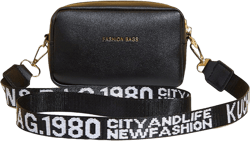 SweatyRocks Women's Letter Graphic Mini Square Bag Lightweight Crossbody Bags with Adjustable Strap One Size Black