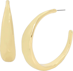 Robert Lee Morris Soho Womens Sculpted Stud Earrings One Size Gold Hoop