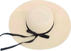 Women's Sun Hat Ladies Big Brim Straw Hat Sun Floppy Wide Brim Hats Bowknot Folding Beach Cap Casual (Beige, One Size)