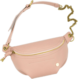 Modern+Chic Belt Bag for Women - Catherine Vegan Leather Belt Bag, Crossbody Bag with Chain Strap and Interior Pocket Soft Pink