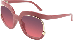 FEISEDY Retro Square Round Women Sunglasses Large Vintage Lady Shades B4091 Rose Pink 56 Millimeters