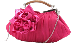 Evening Bags for Women Formal, Small Floral Clutch Purse Party Bags Wedding Guest Purse Hot Pink