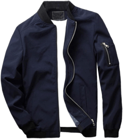 UIOKLMJH Spring Men's Bomber Zipper Jacket Male Casual Streetwear Hip Hop Slim Fit Baseball Coats Men Clothing Plus Size Medium Dark Blue