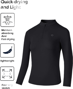 Bmai 1 Piece Of BMAI Women's New Version Running Magic Cube Moisture-Wicking Long Sleeve T-Shirt With Half Zipper, Suitable For Various Sports Activities Such As Running, Hiking, Fitness, And Cycling, Featuring Breathability And Moisture-Wicking Properties.