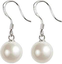 925 Sterling Silver Pearl Dangle Earrings for Women Drop Hook Vintage Earrings Jewelry Birthday Gifts
