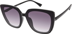 Vince Camuto Women's Glamorous 100% UV Protective Square Sunglasses Vc964 Oversized 100% Uv Protective Women's Cat Eye Sunglasses. Luxe Gifts for Her, 53 Mm Black