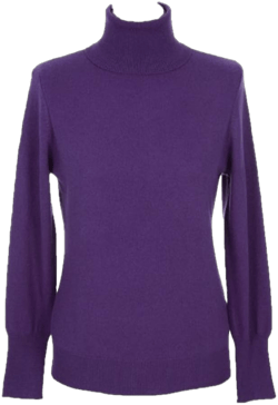Shephe 4 Ply Womens Turtleneck Cashmere Sweater X-Large Purple