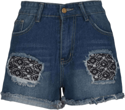 Amazon Clearance Items Daily Deals Jean Shorts Womens Independence Day Printed Patch Casual Mid Rise Denim Shorts Stretch Ripped Raw Hem Jean Shorts