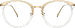 TIJN Vintage Round Clear Glasses Non-Prescription Eyeglasses Frames for Women Men,Oversized Metal Oval Eyewear 04.crystal