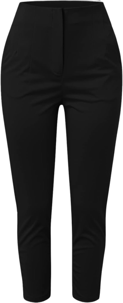 Women High Waist Casual Dress Pants Business Office Slim Skinny Trousers Solid Comfy Work Pant with Pocket #220 Large Z02-black