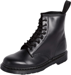Dr. Martens Unisex 1460 Smooth Leather Mono Lace Up Boot 8 Women/7 Men Black