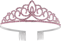 Crystal Tiara Crowns for Women Girls Princess Elegant Bridal Crown with Combs Women's Headbands Wedding Prom Birthday Pageant Party Gift (Pink)