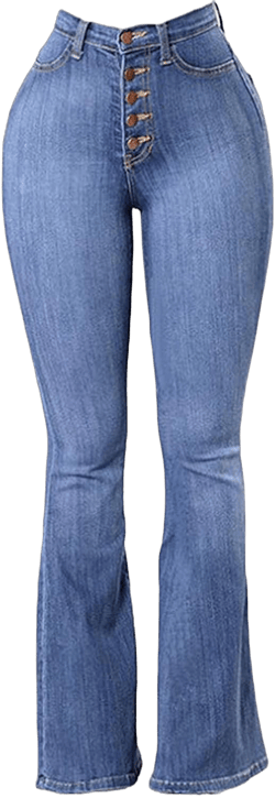 2023 Women's Skinny Jeans with Buttons Solid Color Casual Stretchy High Waisted Jeans Colombian Design Butt Lift Pants (4X-Large,Light Blue A) 4X-Large Light Blue a