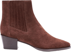 Ankle Boots for Women with Low Heel - Elevate Your Style with All-Imported Cowhide LEATHER, Elastic Opening, and 2-inch Heel Height - Perfect Blend of Comfort and Fashion 9 Dk.brown