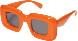 VANLINKER Cute Square Inflated Sunglasses for Women Men Trendy Chunky Glasses Retro Thick Frame Funny Mask Shades VL9733 Tangelo Orange
