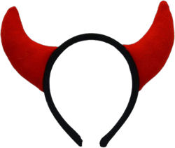 Women Boy Girl Demon Devil Horn Ear Headbands Cosplay Props Birthday Party Costume Ears Tail Tie Bow Gift Halloween Fancy Dress (red headband)
