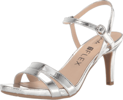 LifeStride Women's Miracle Strappy Heeled Sandal 8.5 Silver Metallic