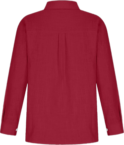 Womens Long Sleeve Tops Cotton Linen Shirts Lightweight Breathable Ladies Button Henley Shirt Turndown Collar Blouse Wine Large