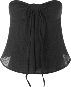 Women’s Y2k Tube Top Strapless Floral Print Aesthetic Off Shoulder Sleeveless Camisole Backless Tank Bandeau Cutout Black Large
