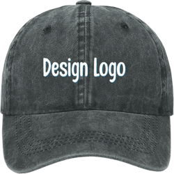 Custom Baseball Hat Your Own Picture Text Logo Baseball Caps Adjustable for Men Women Charcoal Color One Size