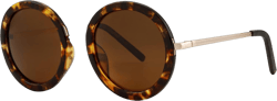 JOOX Polarized Retro Round Sunglasses for Women, Vintage Oversized Ladies Sun Glasses with 100% UV Protection Lens Brown Tortoise/Brown