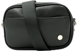 Modern+Chic Crossbody Bags for Women - Frankie Convertible Crossbody Purse, Lightweight Vegan Leather Shoulder Bag Black