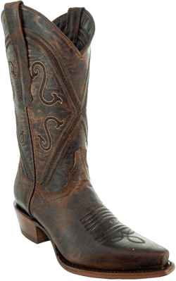 Soto Boots Women Cheyenne Leather Snipped Toe Cowgirl Boots, Genuine Leather Cowgirl Boots, Handcrafted Cowboy Boots For Women M50041 10 Brown