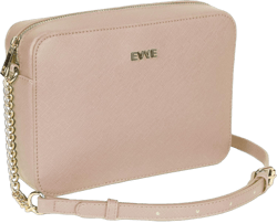 EVVE Women's Saffiano Crossbody Camera Bag Designer Shoulder Purse with Chain and Leather Strap Beige