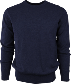Marquis Men's Navy Blue Classic Fit Solid Color Crew neck Cotton Sweater - 4X Large