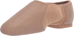 Bloch Women's Neo-Flex Slip-On Leather Jazz Shoes Neoprene Slip-On Split Sole with EVA Forefoot and Heel Pads, High Durability, Superior Fit, Flexibility, Step Dancing 9.5 Tan Leather