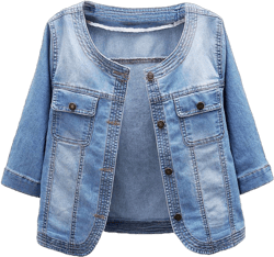 Womens Cropped Denim Jacket Short Sleeve Button Down Truck Jean Jackets Casual Short Denim Coat 2025 Trendy Outerwear C Light Blue Large