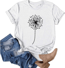 Summer T-Shirt for Women Cute Graphic Crewneck Short Sleeve Casual Tops Plus Size Loose Fit Vintage American Flag Tees 2023 Large E# White