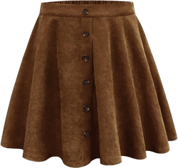 TIYOMI Women Plus Size Mini Skirts Stretchy Hidden Zipper Swing A Line Corduroy Leather Skater Skirt XL-5XL 4X-Large #9_ F004_ Corduroy _ Olive Green