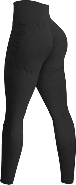 Workout Leggings for Women - Butt Lifting Leggings for Women Scrunch Butt Workout Leggings High Waisted Black Leggings Seamless Gym Leggings for Women Tummy Control Black L
