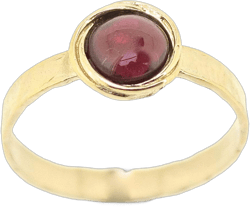 Garnet ring, Garnet gold ring, Red stone ring, 14k gold plating stone ring band, Stacking stone ring, Small stone gold ring (garnet, 9)