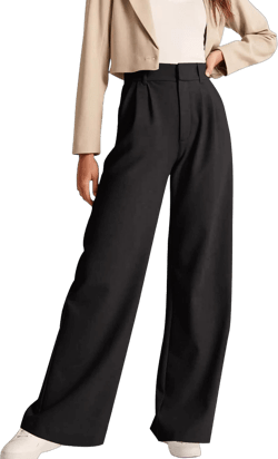 NIMIN High Waisted Work Pants for Women Business Casual Outfits 2025 Office Dress Pants Trousers with Pockets Large Long Black