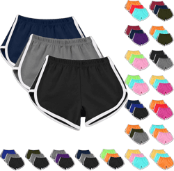 Dolphin Hem Shorts for Women 3 Pack Yoga Shorts Comfort Sports Short Pants Dance Lounge Shorts Running Shorts Large Black_g1