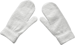 Women and Men's Cozy Winter Knitted Mittens Warm Fingerless Gloves White