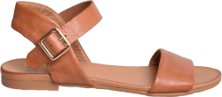 Women's Rockaway Flat Leather Sandal 5 Tan