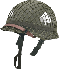 WW2 US Army M1 Helmet, WW2 Gear, WW2 Uniform, WW2 Helmet Metal Steel Shell Replica with Net/Canvas Chin Strap/Cat Eye Band DIY Painting